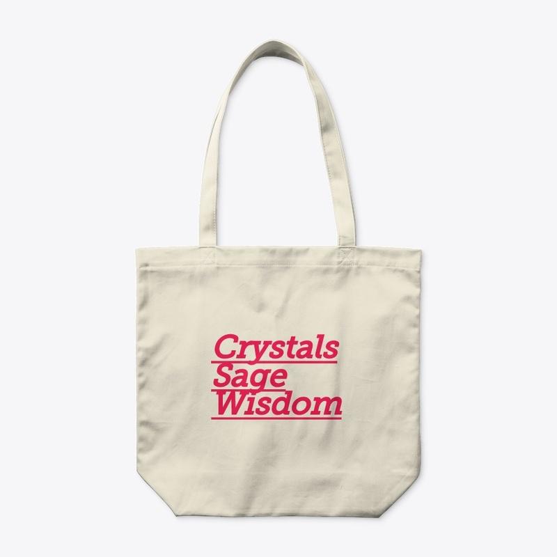 "Crystals, Sage, Wisdom" TOTE BAG